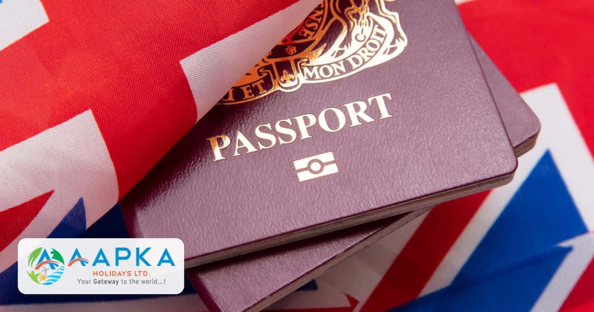 Passports placed on a flag, applying for a new passport